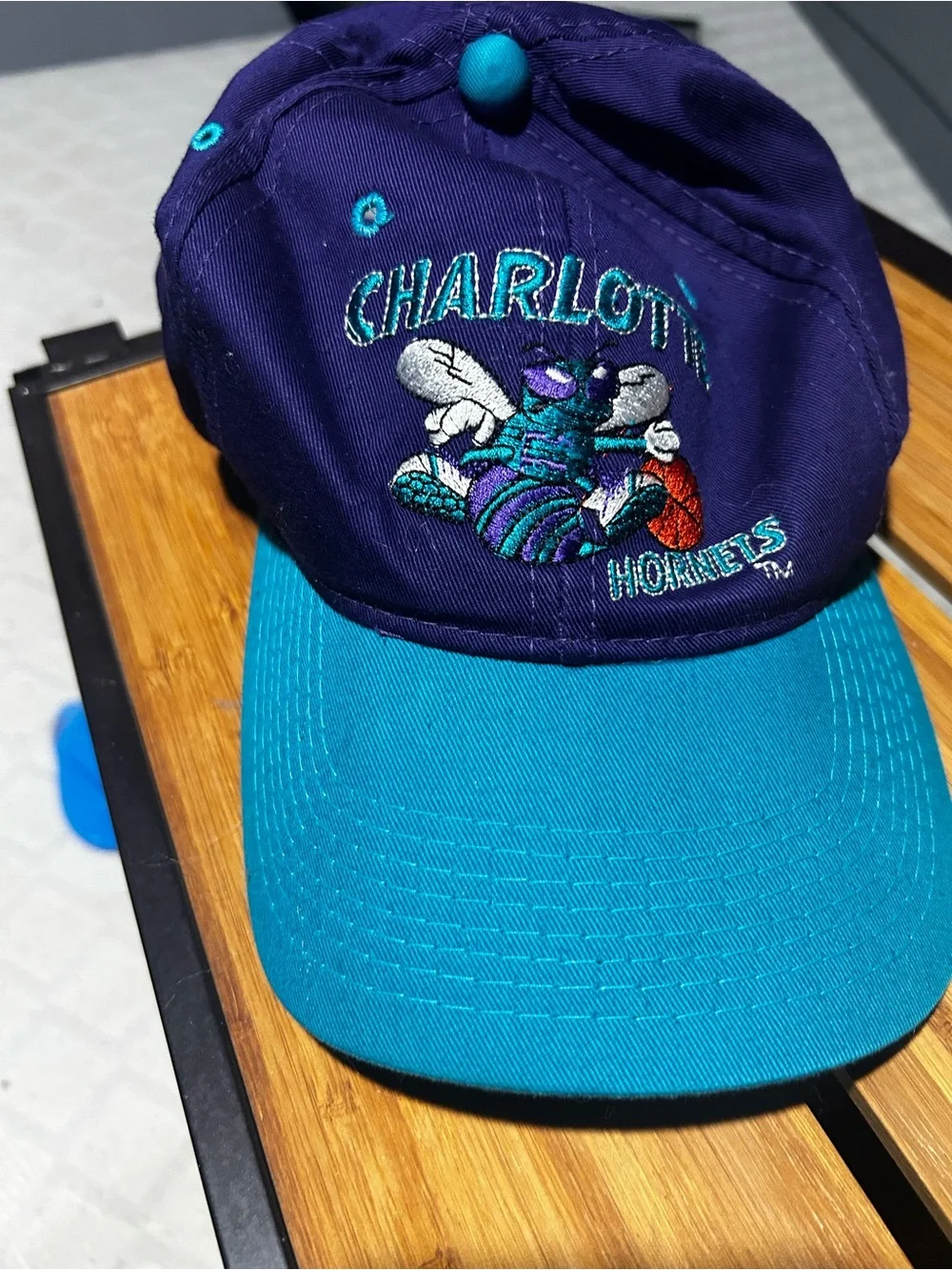 NBA Charlotte Hornets Purple and Teal Vintage Snapback Hat